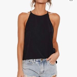 Womens Tops Sleeveless Halter Racerback Basic Tee